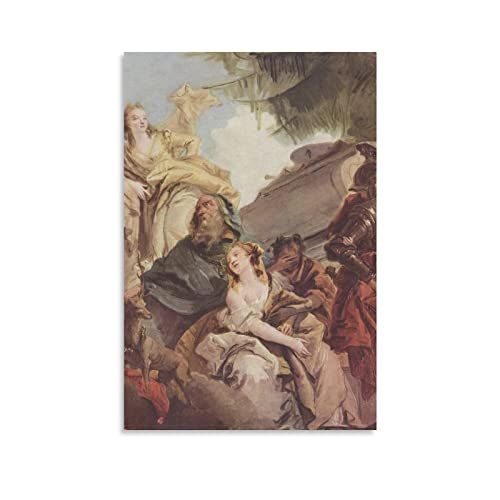 Pintores barrocos italianos Giovanni Battista Tiepolo El sacrificio de Ifigenia Póster Póster Arte de la pared Pintura Lienzo Impresiones Decoración Póster Obras de arte 60 x 90 cm