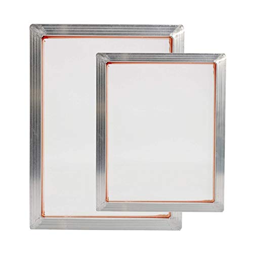 Marco de pantalla de seda, marco de aluminio para serigrafía con malla blanca 110 (dos)