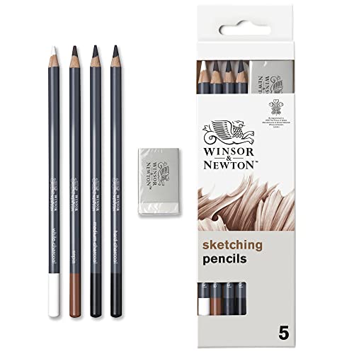 Winsor & Newton Studio Collection - Set de 4 lápices de esbozo + goma