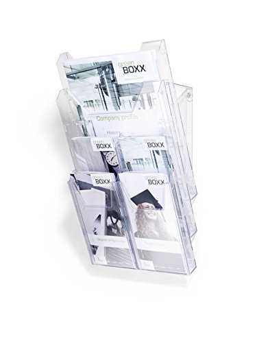 Durable 861319 Folleto del Sistema de Dispensadores Combiboxx Pro, para formatos DIN A4 y 1/3 A4, para aplicación de mesa y pared, transparente