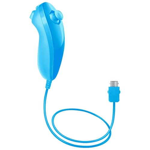 REY Mando Nunchuck Azul Válido para Nintendo Wii - Wii U - Wii Mini