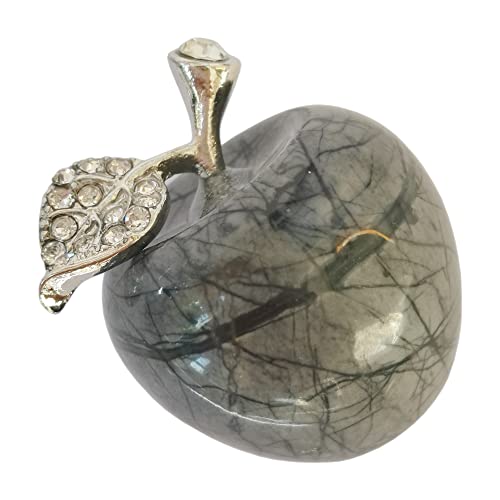 Manekieko Cristales de manzana naturales Picasso y piedras curativas coleccionables, 3 cm de curación, figura de cristal, escultura para el hogar, decoración de boda