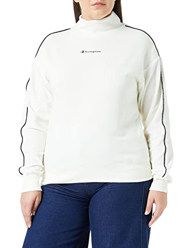 Champion Soft Velour Crewneck Sudadera, Beige (Crema), M para Mujer