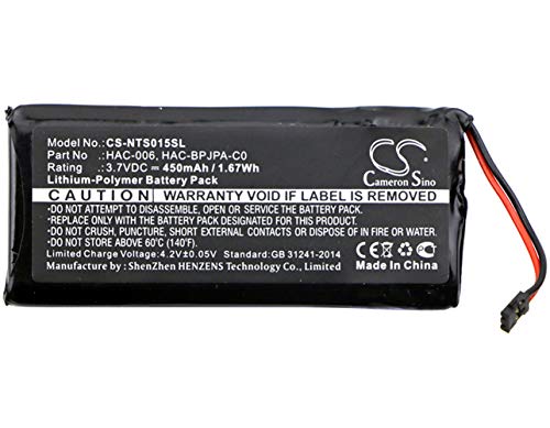 CS-NTS015SL Baterías 450mAh Compatible con [Nintendo] HAC-015, HAC-016, HAC-A-JCL-C0, HAC-A-JCR-C0, Switch Controller sustituye HAC-006, para HAC-BPJPA-C0