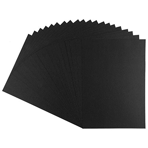 Cartulinas, cartón fotográfico, formato DIN A4, color negro, 220 g/m², 20 unidades