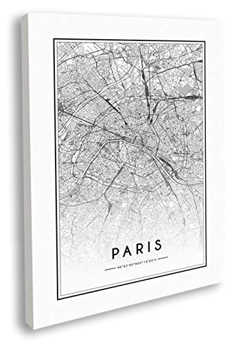 Artesta Cuadro en Lienzo Paris Map (50x70)