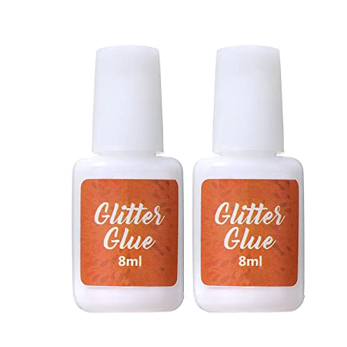 Glitter Tattoo Glue 2Pcs, Adhesivo para el Cuerpo/Pegamento para el Cuerpo para Tatuajes con Purpurina/Tatuajes Temporales, Perfecto para Carnaval, Fiesta de Cumpleaños, Pascua