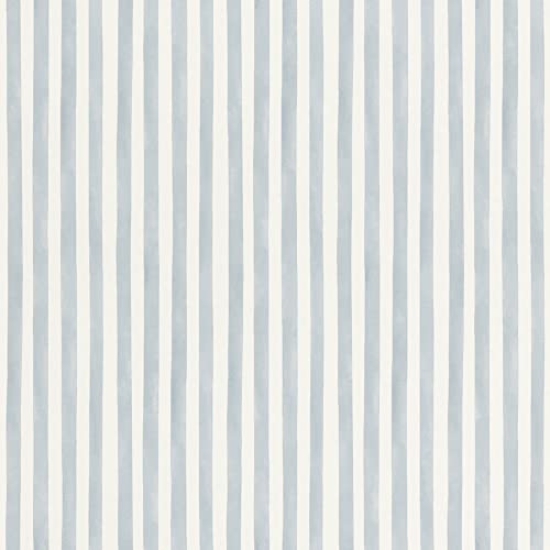 Rasch paperhangings Bambino XIX 252743 - Papel pintado (10,05 m x 0,53 m), color azul y blanco