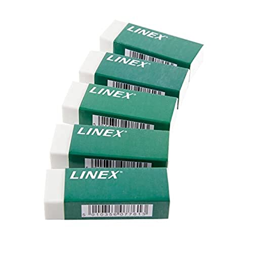 Linex 5 gomas de borrar sin PVC en tarjeta blíster