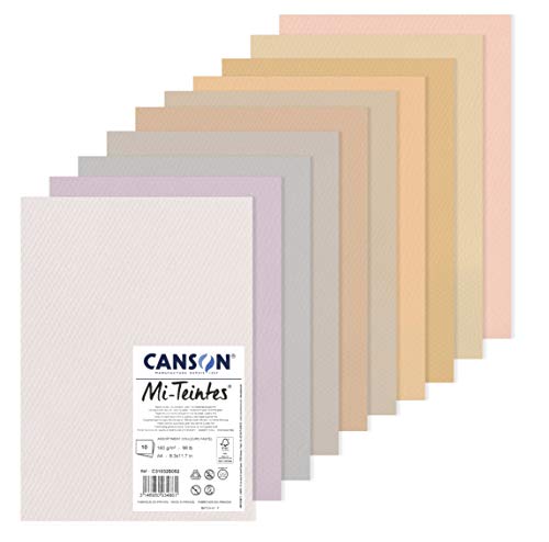 Canson C31032S052 Mi-Teintes 60% Abeja 160g Pack A4 10H Colores Pastel