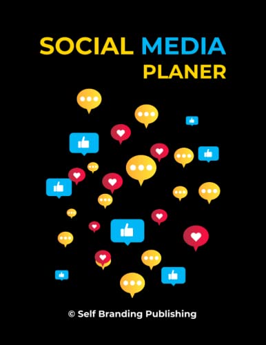 Social Media Planer: Stilvoller Planer für Online-Content-Ersteller und Social-Media-Influencer, Organisation von Posts, Reaktionsanalysen, ... Kontakt-Log und Kalender 2023-2024