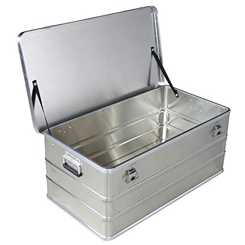 Caja de aluminio de 140 litros de capacidad, caja de transporte, caja de metal, caja de almacenamiento, caja industrial, caja de aluminio, maletín de aluminio