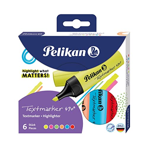 Pelikan 814065 - Rotuladores fluorescentes (6 unidades, en estuche)