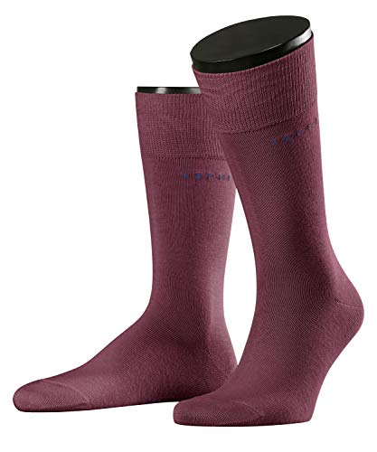 ESPRIT Basic Uni 2-Pack M SO algodón unicolor 2 pares, Calcetines Hombre, Rojo (Shadow Red 8138), 39/42 EU