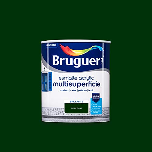 Bruguer Acrylic Multisuperficie Esmalte al agua Brillante Verde Mayo 750 ml