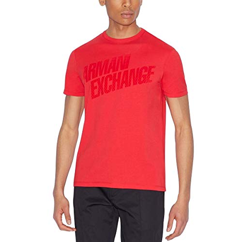 AX Armani Exchange Camiseta de manga corta con logo tonal para hombre - rojo - Medium
