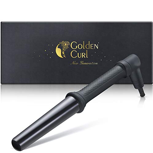 Golden Curl Bambino Rizador de Pelo Profesional Rizos Grandes - Hierro Styler Ondulador para Todo Tipo de Cabello 25 mm - 32 mm (Negro)