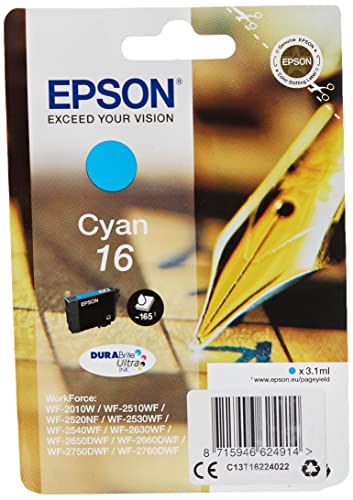 Epson C13T16224022 - Cartucho de tinta, standard, color cyan
