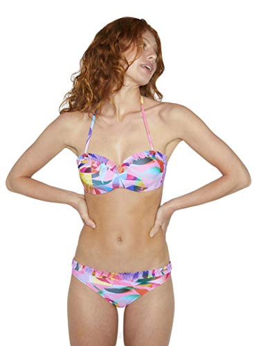 YSABEL MORA - Bikini Tropical Bandeau Mujer Color: Tropical Talla: 100
