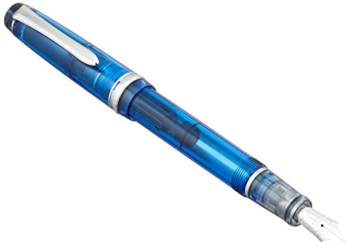 Pilot pluma estilográfica patrimonio personalizado 92, color azul transparente cuerpo, f-nib (fkvh-15srs-tl-f)