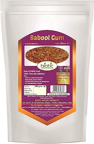 NACHT Babool Gum (200 GMS), Babool Gond | Gond Kikar | Goma de acacia nilotica | Goma árabe | Laddoo Gond