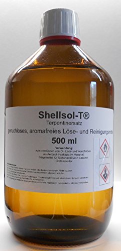 500 ml Shellsol-T®, sustituto de trementina, disolvente inodoro y limpiador de brochas