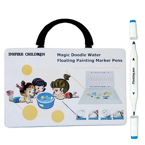 Jisoudia Bolígrafo flotante de agua - Marcadores de agua de 4 colores para niños pequeños | Rotuladores reutilizables sin desorden para que los niños creen arte en bolígrafos de pintura al agua
