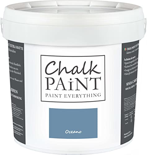 Chalk Paint Everything® – Pintura tiza Oceano vuelva a dar color fácilmente todo tipo de material sin lijar (5 Litros)
