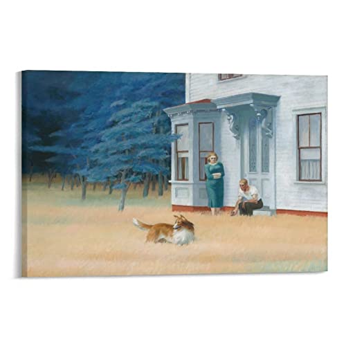 Póster de noche de Edward Hopper Cape Cod de los pintores realistas americanos Edward Hopper, póster de noche, póster de pared, pintura en lona, obras de arte, estética, 20 x 30 cm