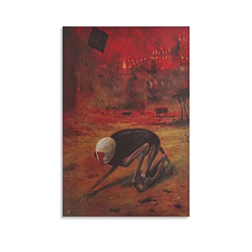 KINGSEM Póster original de Beksinski polaco de pintura decorativa en lienzo, pósteres de pared e imagen artística impresa moderna para decoración de dormitorio familiar de 30 x 45 cm