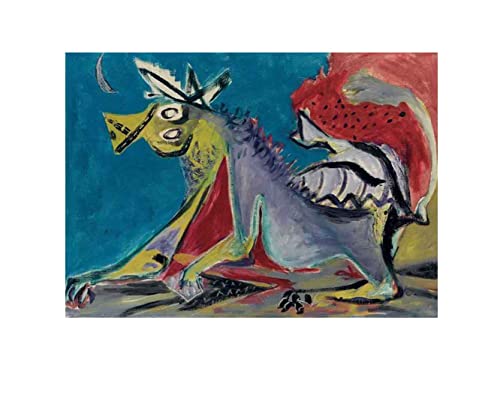 Jackson Pollock (Caballo) láminas y Posters Lienzo Decorativo Para Tu Salón o Dormitorio Pinturas Murales Decoración Impresiones de Lienzo (95x143cm-36.5x55.5in, Sin marco)