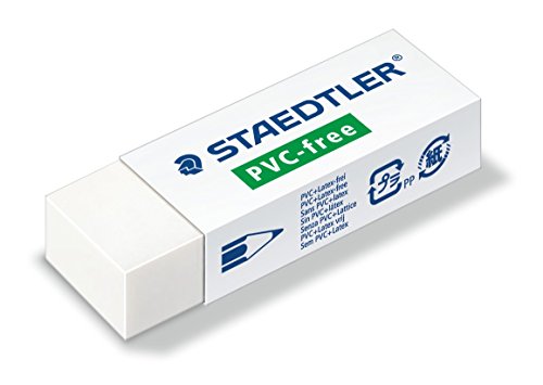 STAEDTLER 525 B20 goma de borrar PVC y libre de látex, color blanco