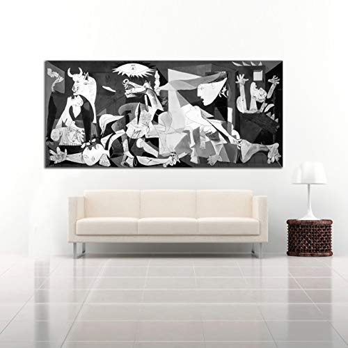 Desconocido Cuadro lienzo El Guernica Pablo Picasso – Varias medidas - Lienzo de tela bastidor de madera de 3 cm - Impresion alta resolucion (80, 36)