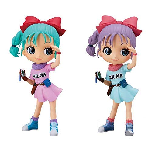 Banpresto Dragon Ball Q Posket BULMA - Figura de PVC (13 cm, 2 unidades), dise o japon s