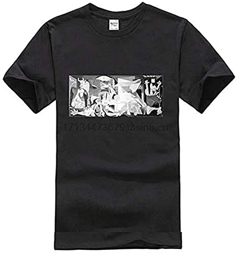 HAODI Camiseta Guernica de Pablo Picasso para hombre, Negro, 60