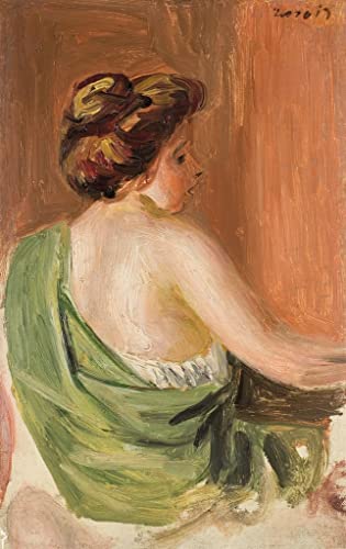 ZIMARO Impresiones de arte pintura cuadro de tela para la pared Famoso Mujer de espaldas de Pierre Auguste Renoir para la decoración del pasillo 60x90cm