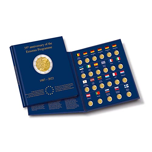 Leuchtturm Álbum PRESSO para 23 Monedas conmemorativas europ. de 2€ Erasmus