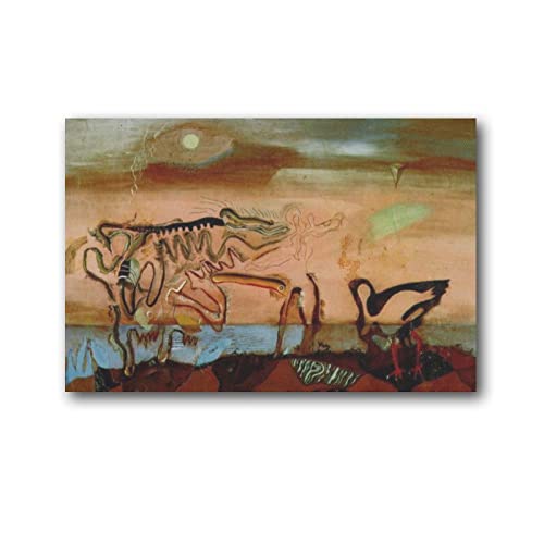 Póster de la vaca espectral de Salvador Dali con pintura en lienzo, póster de pintura para pared, arte moderno, obras de arte para el hogar, 30 x 45 cm