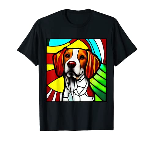 Spaniel bretón - vidrieras de colores Camiseta