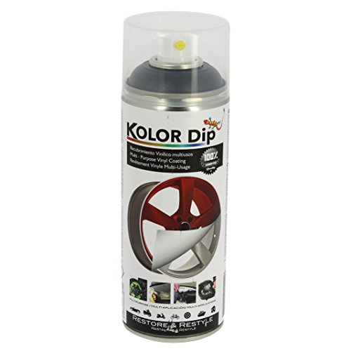 Kolor Dip Spain KD12004 Pintura en Spray con Vinilo Líquido Extraible, Antracita Metalizado