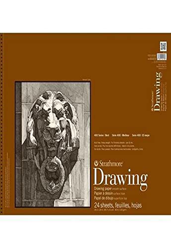 Strathmore 400-108 400 Series Dibujo, superficie lisa, 45,72 x 60,96 cm, 24 hojas