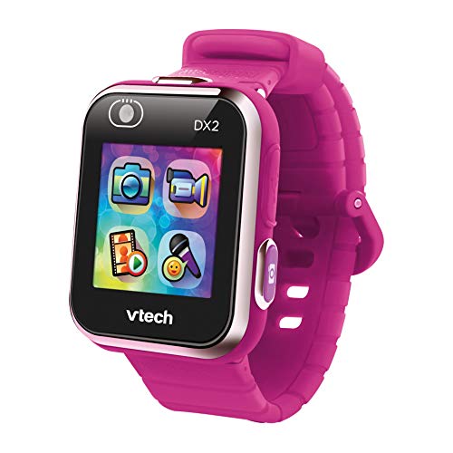 VTech - Kidizoom Smart Watch DX2, Reloj inteligente para niños, doble cámara de fotos, vídeos, juegos, color Frambuesa, Versión ESP (80-193847)