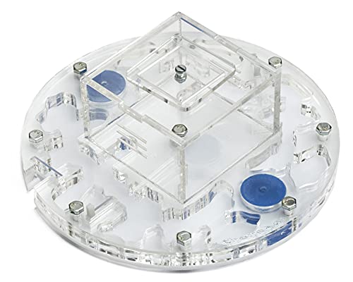 AntHouse.es - Hormiguero Acrílico Medium-Círculo 15x15x1,3 cm con Tapadera | Sistema de Humedad por Espuma | Transparente | Hormigas Incluidas