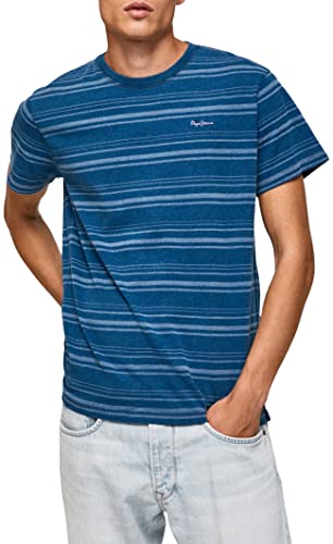 Pepe Jeans Ries Camiseta, Azul (Indigo), XL para Hombre