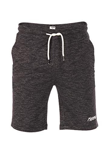 Riverso RIVMike - Pantalones cortos de deporte para hombre (algodón, tallas S, M, L, XL, 2XL, 3XL, 4XL, 5XL), color negro, azul, rojo, verde oliva y gris Color negro (2400). XXL