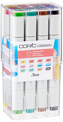 COPIC MARKER 12 uds Set BRILLANTES