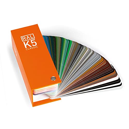 Ral K5 carta de colores, 216 muestras de color a toda página, semi-mates, 8 idiomas