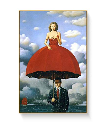 JCYMC Jigsaw Puzzle 1000 Piezas Rene Magritte Surrealismo Reproducción De Obras De Arte Carteles De Madera Juguetes para Adultos Juego De Descompresión Jq402Mk