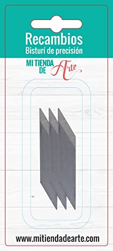 Craftelier - Pack de 6 Cuchillas de Acero de Recambio Compatibles con el Bisturí de Precisión para Materiales de Scrapbooking y Manualidades | Almacenables en la Parte Interior del Bisturí