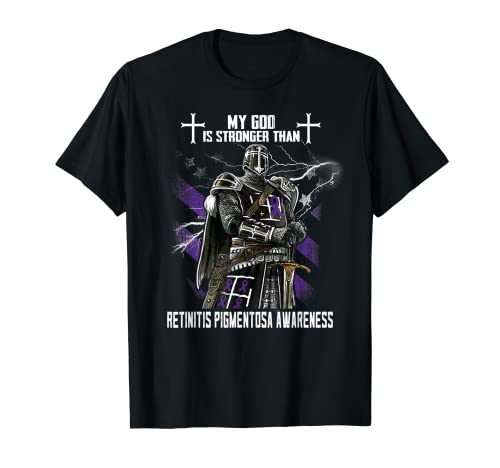 Mi Dios es más fuerte que la conciencia de la retinitis Pigmentosa Camiseta